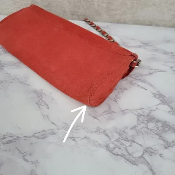 Banana Republic Y2K Red Suede Mini  Shoulder Bag or Clutch - Picture 11 of 13